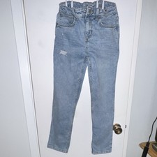 Cat Jack Girls Jeans Size 12 Light Wash Blue Slim Fit Skinny Stretch Pockets