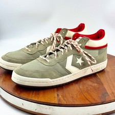Converse Fastbreak Pro Mid Unisex Mens 12 Womens 13.5 Sage Green Red A09186C EX