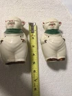 Vintage 1940s Shawnee Pottery Large Range 5" Smiley Pig Salt & Pepper Shakers