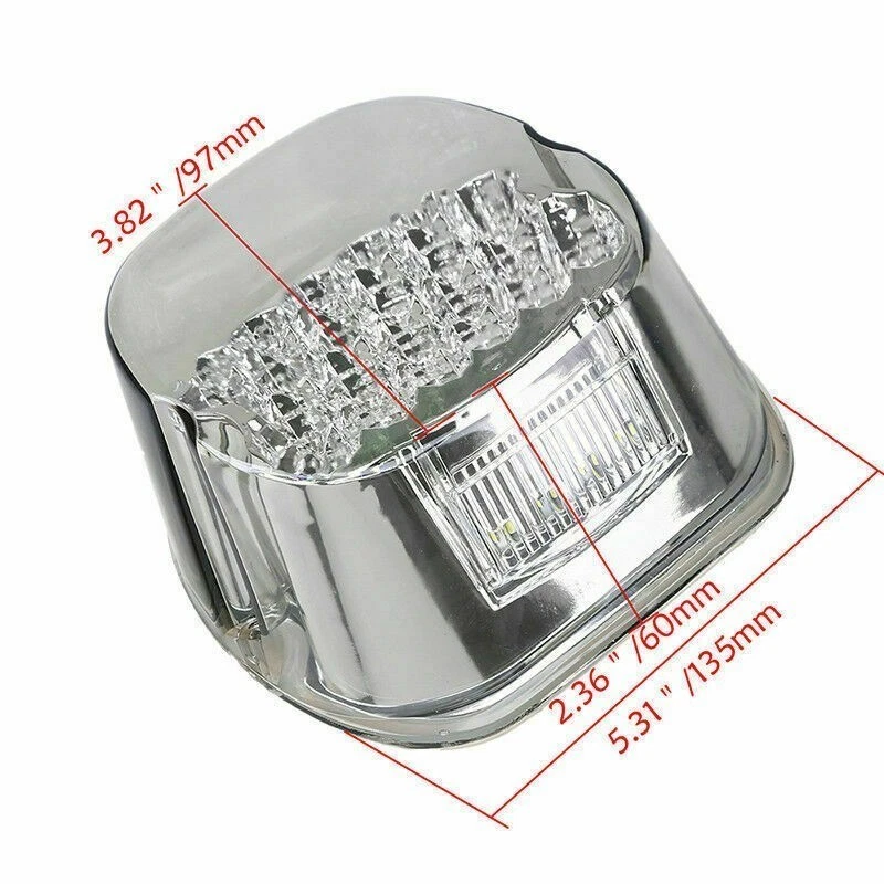 Running LED Brake Tail Light For Harley Tour Street Glide Road King Dyna Softail Foto 3 de 4