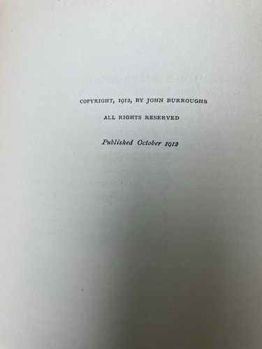 1st Edition Time And Change By John Burroughs Published 1912 Good Condition - Foto 2 di 8
