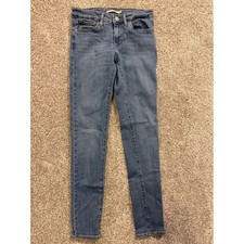 Levis 711 Jeans Womens 27X32 Blue Skinny Stretch Medium Wash Denim