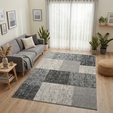 Teppich Wohnzimmer Kurzflor schöner designer Teppich beige creme vintage abstrak