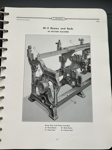 The Reading, Pa. Full-Fashioned Knitting Machine Parts Catalog 1952 Textile - Picture 6 of 8