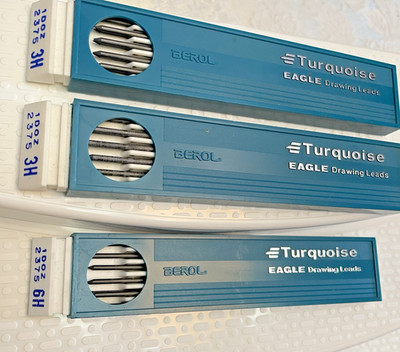 Berol Turquoise Eagle Drawing Leads 2375 3H and 2375 6H Partial Made in USA CT