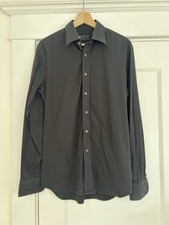Camicia uomo Prada con bottoni nera, taglia 40/15 3/4