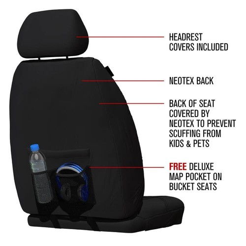 Sperling CAT Canvas Tailor Made Seat Covers - Black, Front - CG049.304 TMCATBLK - Picture 10 of 12