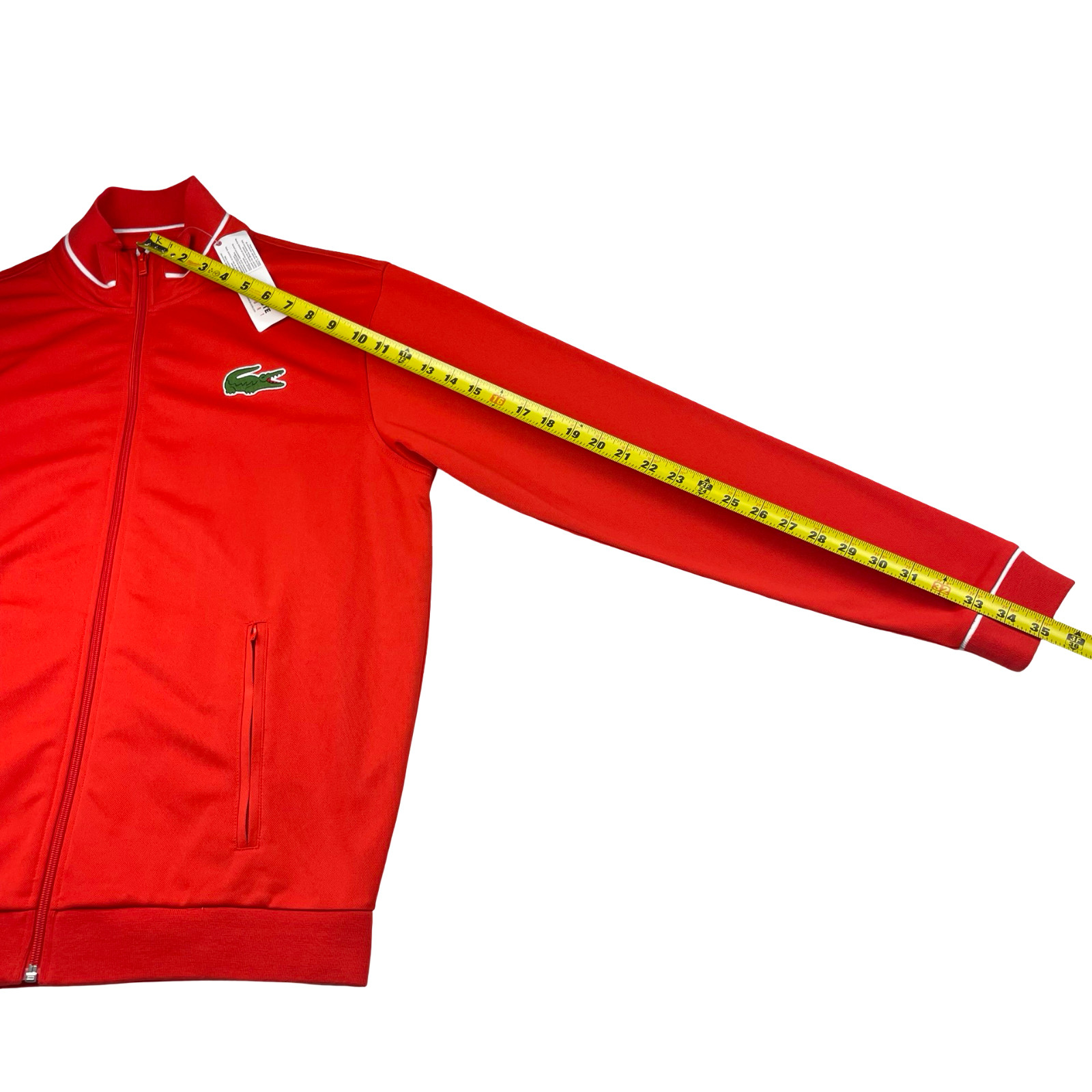 NEW Lacoste Sport Men's Miami Open Full Zip Tennis Track Jacket Orange • Size 5 thumbnail 10