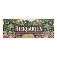 Biergarten Metallschild L In 10,5X28Cm XL GöNnen Sie Sich Oder Ihren