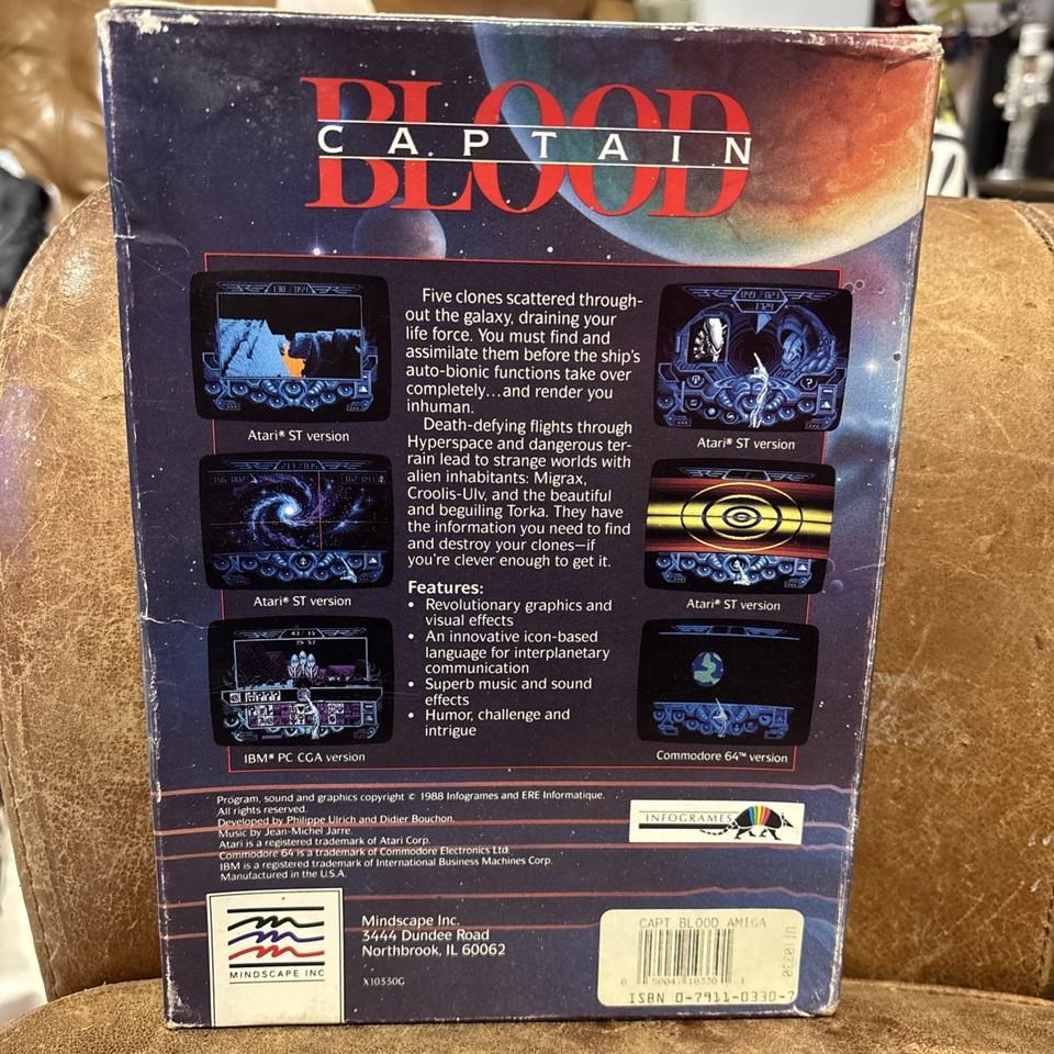 Jeu Captain Blood Pour Commodore Amiga - Version Française, Complet Et En Très Bon état