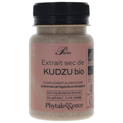 Das Nahrungsergänzungsmittel Phytalessence Pure Kudzu Bio ist in Form von 60 Kap