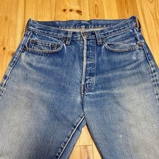 Vintage Levi's 501 Redline Selvedge 80s Made in USA Button 524 Faded W32 L38