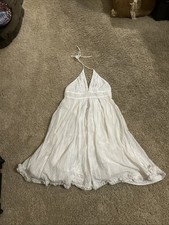 J. Crew Swiss Dot Halter Coquette Mini Dress Size 2 Sleeveless Ruffle White NWT