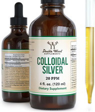 Colloidal Silver Liquid 20 PPM - 4 Fl OZ Plata Coloidal with Dropper 99.9 Pur