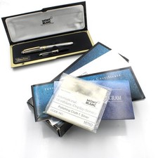 Montblanc Meisterstuck Sterling 18k Nib Fountain Pen With Box Papers #X848-4