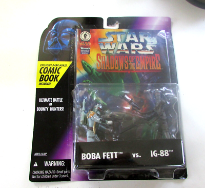 Pack Hasbro Star Wars Shadows Of The Empire – Figs Boba Fett & IG-88 (neuf)