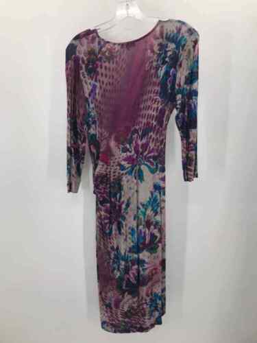 Pre-Owned Etro Purple Size 44 Printed Midi Long Sleeve Dress - Picture 2 of 3