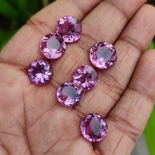 37,60 ct zertifizierter runder Alexandrit Farbwechsel Edelstein 7 Stck. Lot