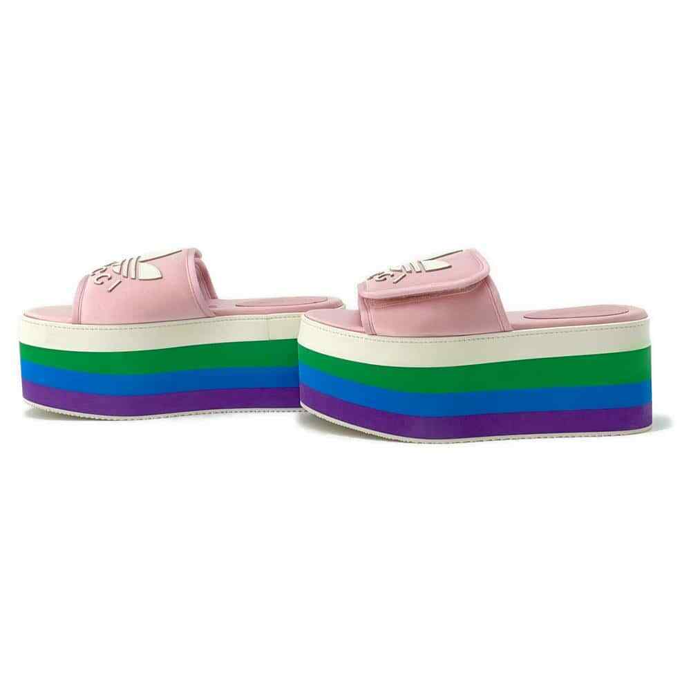 GUCCI Sandals Adidas Collaboration Platform Size 36.5 Silk GUCCI Sandals Adidas Collaboration Platform Size 36.5 Silk