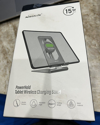 Nillkin NKT01  PowerHold Tablet Wireless Charging Stand | Metal, Mystic Silver