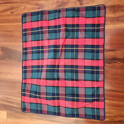 Red Scottish Plaid Pillow Sham Cover Standard Green Navy Blue Large Square Check - Picture 6 of 8