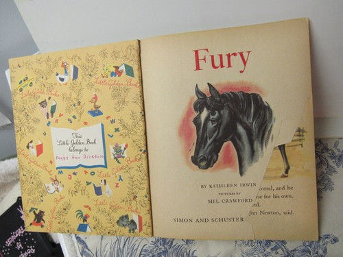 Vtg. 1957 Golden Book "Fury" TV Seires Board Book - Picture 3 of 9