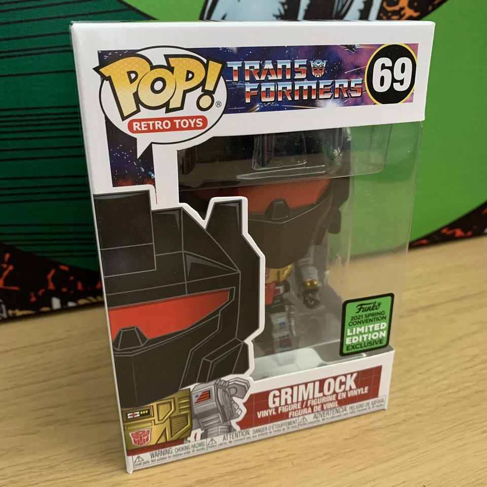Funko Pop! #69 ECCC Limited Edition Grimlock Transformers Retro + Pop Protector - Image 2 of 4