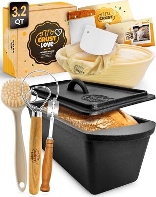 Rectangular cast iron Dutch oven for baking bread-Cast iron bread oven with lid