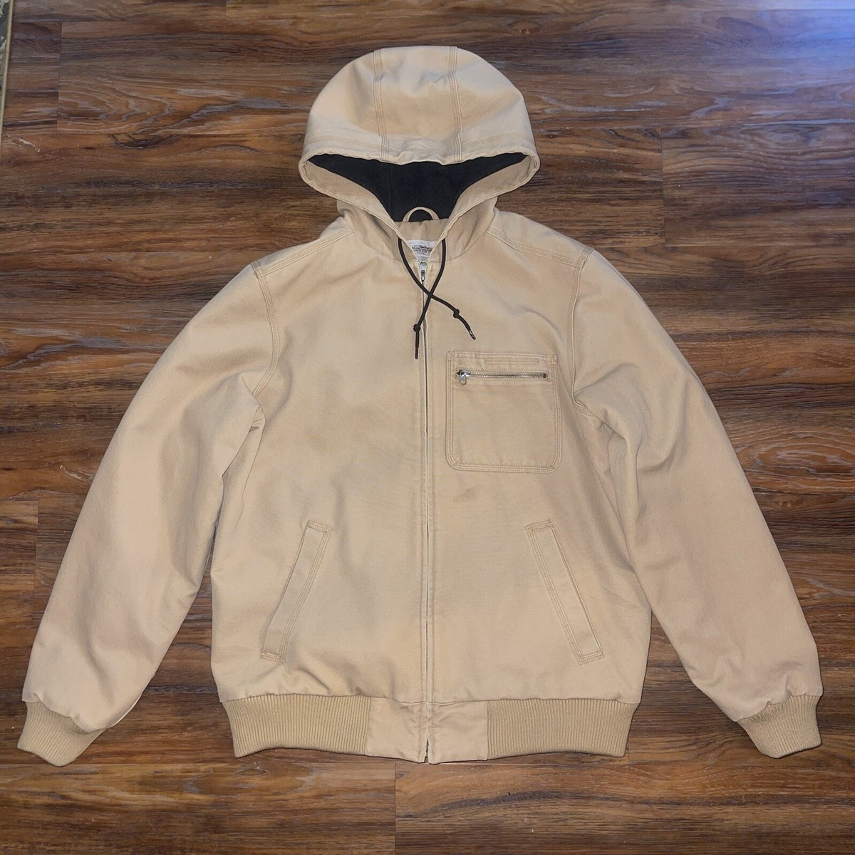LL Bean Katahdin Iron Works Hooded Canvas Wool Lined Work LL Bean Katahdin Iron Works Hooded Canvas Wool Lined Work