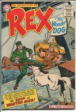 ADVENTURES OF REX THE WONDER DOG  #22 1955-DC-WWII-NAZIS-vg/fn