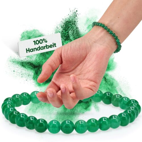 Edelstein Armband aus echtem Naturstein: Grüner Aventurin | 6mm Kugelarmband - Bild 6 von 7