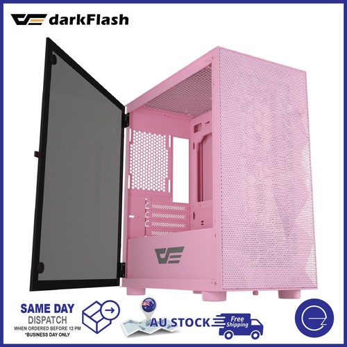 DarkFlash Gaming PC Case Mesh Micro-ATX Black/White/Pink/Mint Computer PC Tower - Picture 27 of 49