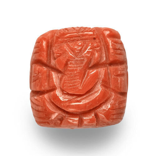 Escultura naranja natural sin tratar de coral de 14,12 quilates de Italia - Imagen 1 de 2