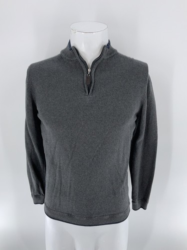 Johnnie-O 1/4 Zip Sweater Pullover Youth Small Gray Cotton Wool YGI P4-18 - Picture 2 of 12