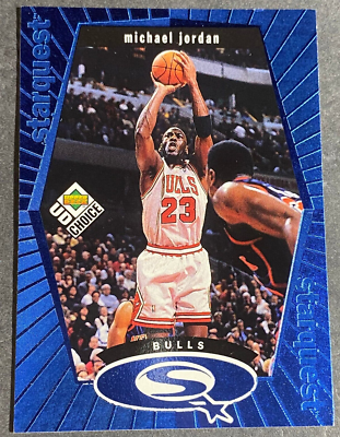 MICHAEL JORDAN 1998 BLUE STAR STARQUEST UD/CHOICE #SQ20, 3 MVP ALL 