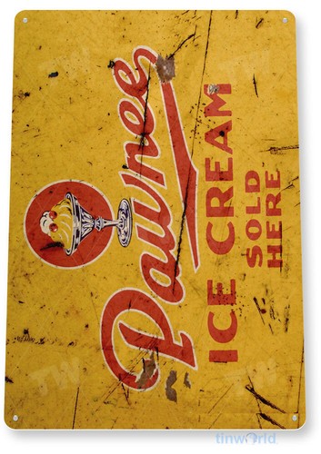 Pawnee Ice Cream Ice Cream Sign, Retro Ice Cream Parlor Tin Sign B515 - Picture 3 of 3