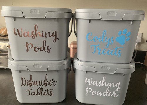 Grey Storage Caddy Personalised ideal for home utility room kitchen - 第 1/2 張圖片