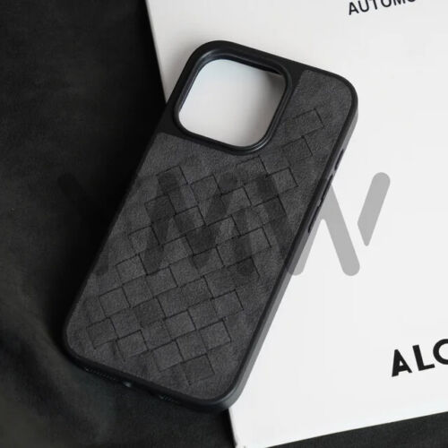 Weave ALCANTARA Hülle für iPhone Luxus Wildleder Leder Handyhülle - Bild 11 von 27