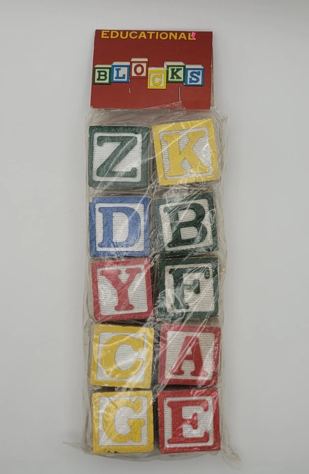 Vintage 20-Piece Wood ALPHABET BLOCK SET Educational Blocks Treasure House Co - Image 2 of 4