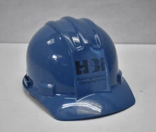 NSI Powershell Construction Hard Hat Helmet Branded Cap Blue Head Protection