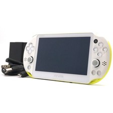 SONY PS Vita PCH-2000 Slim Lime Green White Wi-Fi LCD FW:3.51 w/ Charger "Mint"