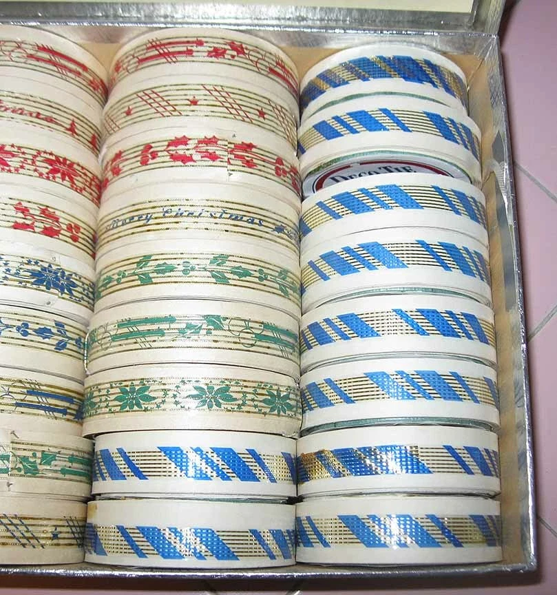 35 Rolls Art Deco Cellophane Ribbon Christmas Store Display Box Gift Dressings  - Image 3 of 4