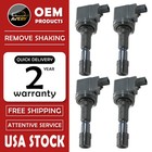 4 Ignition Coil Pack For 2009-2013 Honda Fit 1.5L UF626 30520RB0003 30520RB0013