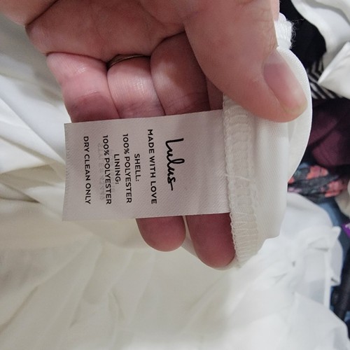 Abito massimo Lulus bianco tonalità celesti, 506092, taglia S $52 - Foto 5 di 5