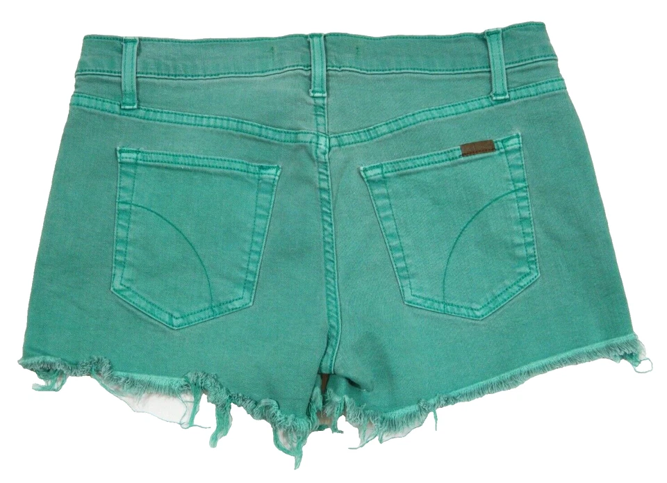 Pantalones Cortos de Jean para Mujer Joe's Hechos en EE. UU. Elásticos Denim Verde Etiqueta 25 Medida Talla 24 Foto 3 de 3