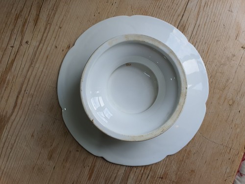 Antique Royal Worcester Cake Stand Handpainted Rose Pedestal Tazza Comport Flora - Picture 14 of 18