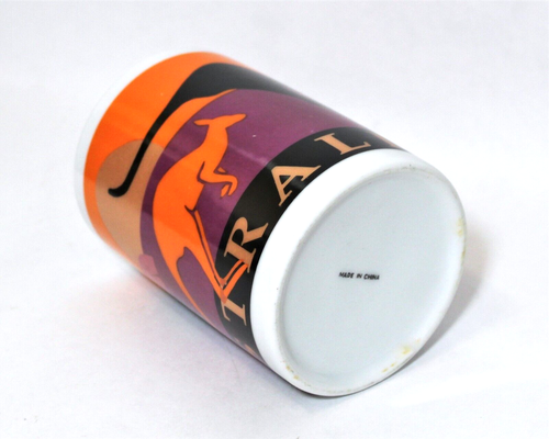 Taza de café Australia canguro naranja púrpura cerámica - Imagen 7 de 7
