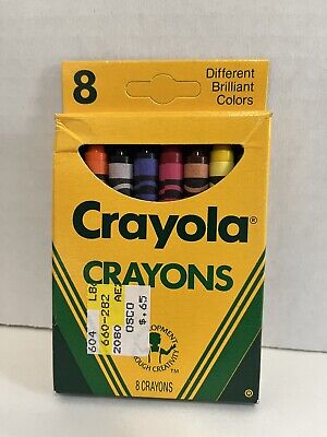 NEW Vintage Crayola Crayons 8 Pack 1988 - Original Price Tag 