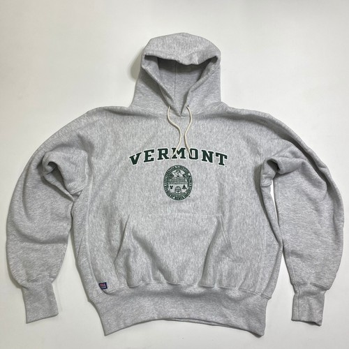 University Of Vermont Cotton Exchange Pullover Hoodie Mens M Gray Heathered USA