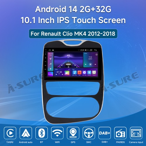 For Renault Clio 4 2012-2019 Apple Carplay Android 14 Car Stereo Radio GPS +CAM - Picture 2 of 15
